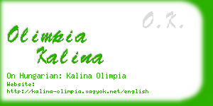 olimpia kalina business card